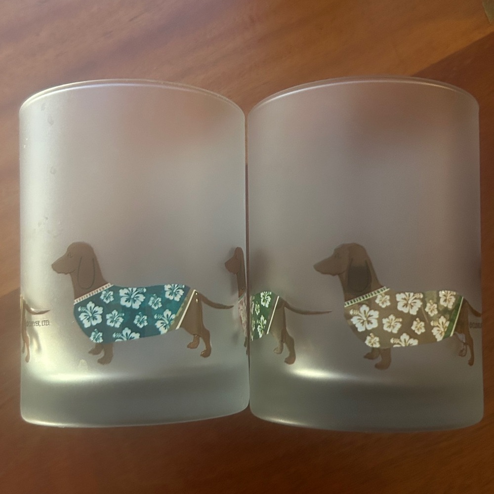 High ball frosted glasses